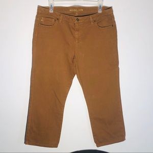 MICHAEL KORS Capri Gold jean Pants size 10